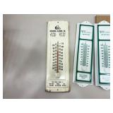 Lot of Vintage Advertising Redline Thermometers