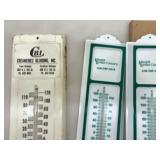 Lot of Vintage Advertising Redline Thermometers