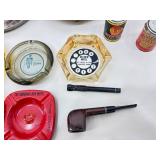 Lot of Vintage Tobacco, Ashtray, Tins, Hookah etc. Collectibles