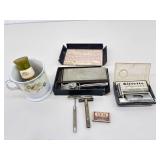 Lot of Vintage Gillette etc. Razor and Shaving Collectibles