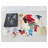 Vintage Ideal Tammy Doll Incase with Clothes and Accessories