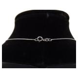 .925 Sterling Silver Amethyst Crystal Pendant Necklace