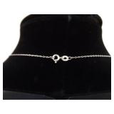 .925 Sterling Silver Amethyst Flower Pendant Necklace