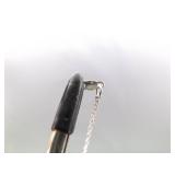 .925 Sterling Silver Garnet Lady Form Pendant Necklace