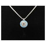 .925 Sterling Silver Evil Eye Protection Pendant Necklace