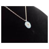 .925 Sterling Silver Evil Eye Protection Pendant Necklace