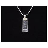 .925 Sterling Silver Weave Pendant Necklace