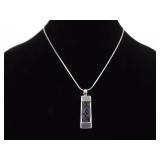 .925 Sterling Silver Weave Pendant Necklace