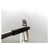 .925 Sterling Silver Crystal Bar Pendant Necklace
