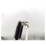 .925 Sterling Silver Crystal Bar Pendant Necklace