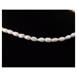 .925 Sterling Silver Genuine Pearl 16.5" Necklace