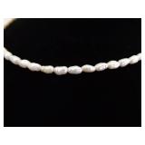 .925 Sterling Silver Genuine Pearl 16.5" Necklace