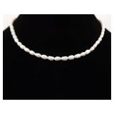 .925 Sterling Silver Genuine Pearl 16.5" Necklace