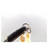 .925 Sterling Silver Clasp Genuine Pink Pearl Necklace
