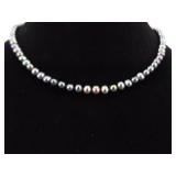 .925 Sterling Silver Clasp Genuine Freshwater Peacock Pearl Necklace