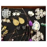 Large Lot of Costume Jewelry in SEVERAL Jewelry Boxes