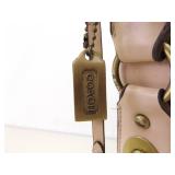 COACH Leah Op Art Coated Canvas Hobo Bag with Leather Accents