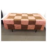 2 Medium Sized Hand Made Patchwork Quilts