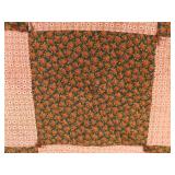 2 Medium Sized Hand Made Patchwork Quilts