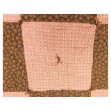2 Medium Sized Hand Made Patchwork Quilts