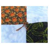 2 Medium Sized Hand Made Patchwork Quilts