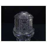 Vintage Indiana Glass Stars and Bars Fairy Lamp