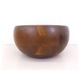 Vintage Richmond Cedar Works 9" Wood Bowl and 6 Upsala Teak Wood 5.25" Bowls