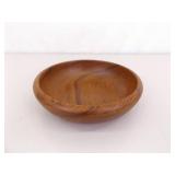 Vintage Richmond Cedar Works 9" Wood Bowl and 6 Upsala Teak Wood 5.25" Bowls