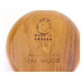 Vintage Richmond Cedar Works 9" Wood Bowl and 6 Upsala Teak Wood 5.25" Bowls