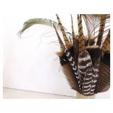 Lot of 3 Vintage Vases Full of Peacock etc. Feathers