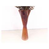 Lot of 3 Vintage Vases Full of Peacock etc. Feathers