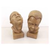 1961 Esco Products RARE Brower" Yearning For Freedom" Bust Sculpture Set