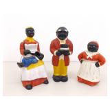 Lot of 3 Cast Iron Black Americana Coin Banks
