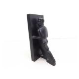 2 Vintage Kikkerland Brutalist Pushing Men Bookends By Chris Collicott