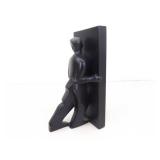 2 Vintage Kikkerland Brutalist Pushing Men Bookends By Chris Collicott