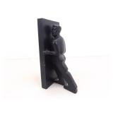 2 Vintage Kikkerland Brutalist Pushing Men Bookends By Chris Collicott