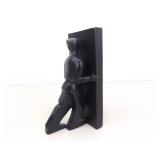 2 Vintage Kikkerland Brutalist Pushing Men Bookends By Chris Collicott