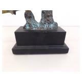 6.75" Tall Mounted Brass Dolphin Sculpture