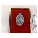 Lot of Misc Catholic Christian Statuettes, Rosaries, Charms, etc.