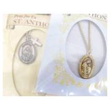 Lot of Misc Catholic Christian Statuettes, Rosaries, Charms, etc.