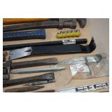 Assorted Tools - Hammer, Adjustable Wrenches, Chisles