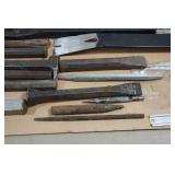Assorted Tools - Hammer, Adjustable Wrenches, Chisles