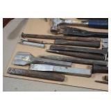 Assorted Tools - Hammer, Adjustable Wrenches, Chisles