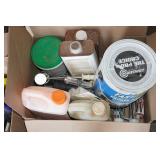 Assorted Painting Tools and Supplies - Rollers, Paint, Brushes