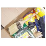 Assorted Painting Tools and Supplies - Rollers, Paint, Brushes