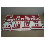 *4* Metal No Parking Signs