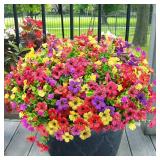 Yastouay Artificial Flowers for Outdoors, 36 Bundles UV Resistant Artificial Outdoor Flowers, Realistic Fake Outdoor Flowers Plant Faux Flowers for Outdoor Planters Front Porch Patio Window Box