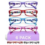 Gaoye 2.5 Reading Glasses for Women, 6 Pack Fashion Readers, Spring Hinge Eye Glasses, Blue Light Reading Glasses