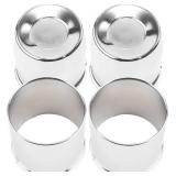 4Pcs 4.25inch Trailer Wheel Center Caps Push Through Center Hub Cap for Truck SUV RV Wheel Rim, Combination of Concave and Open End Chrome Wheel Hub Covers