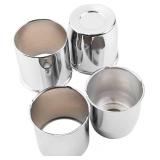 4Pcs 4.25inch Trailer Wheel Center Caps Push Through Center Hub Cap for Truck SUV RV Wheel Rim, Combination of Concave and Open End Chrome Wheel Hub Covers